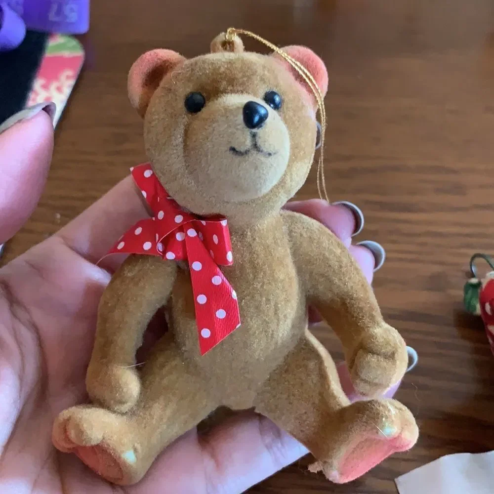 ‎Lot of 4 small Christmas bear ornaments